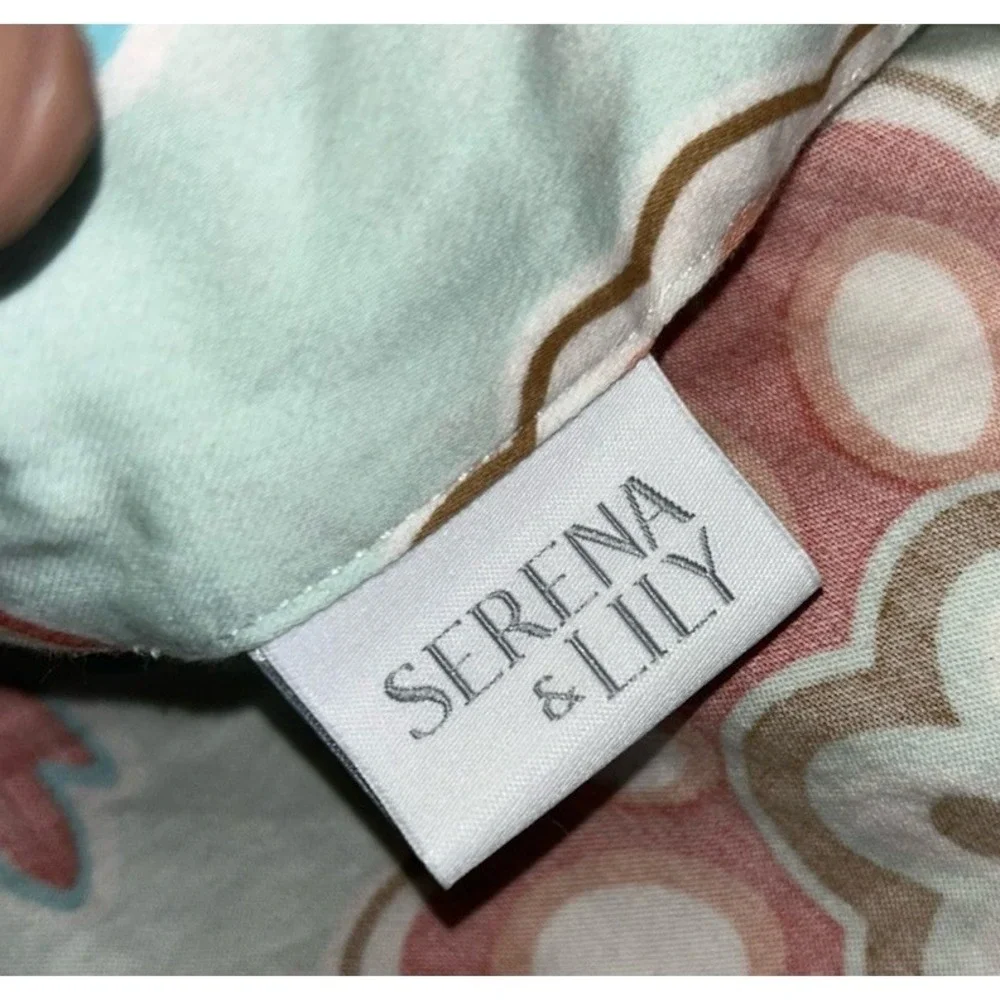 Serena & Lily Annabel Duvet Cover Only painterly bird and floral pattern Twin